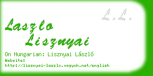 laszlo lisznyai business card