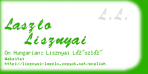 laszlo lisznyai business card